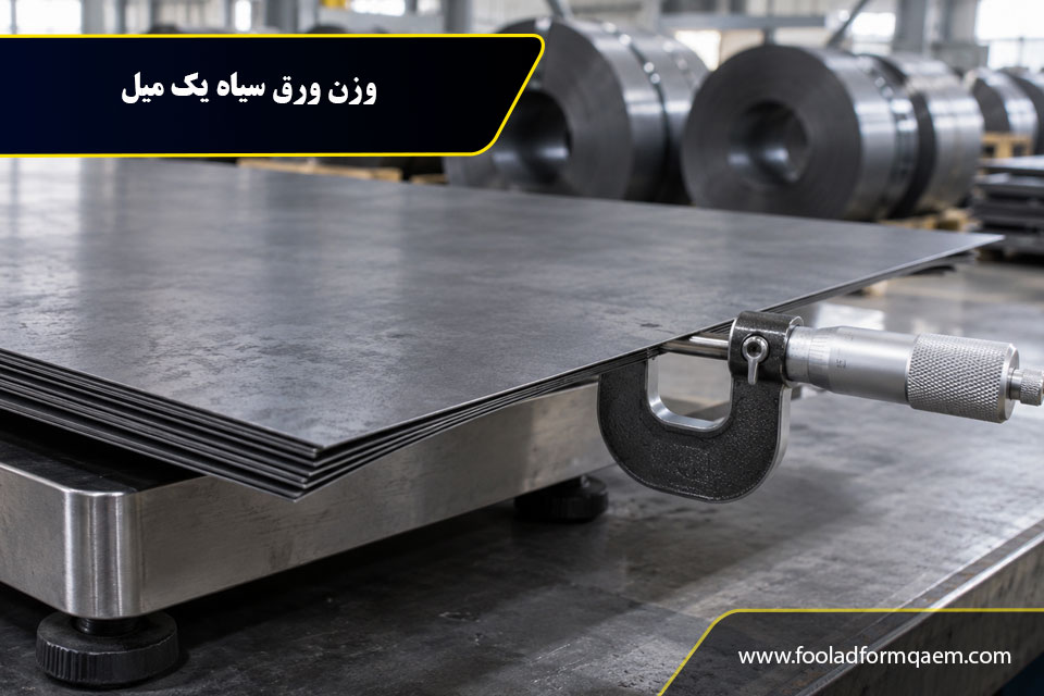 وزن ورق سیاه یک میل